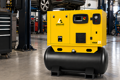 LOGICAIR 4-in-1 screw air compressor for auto repair workshop