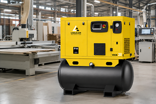 LOGICAIR 4-in-1 screw air compressor for woodworking compressed air applications