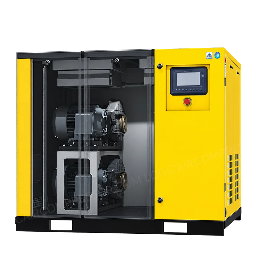 Internal view of a LOGICAIR scroll compressor undergoing rigorous performance and endurance testing