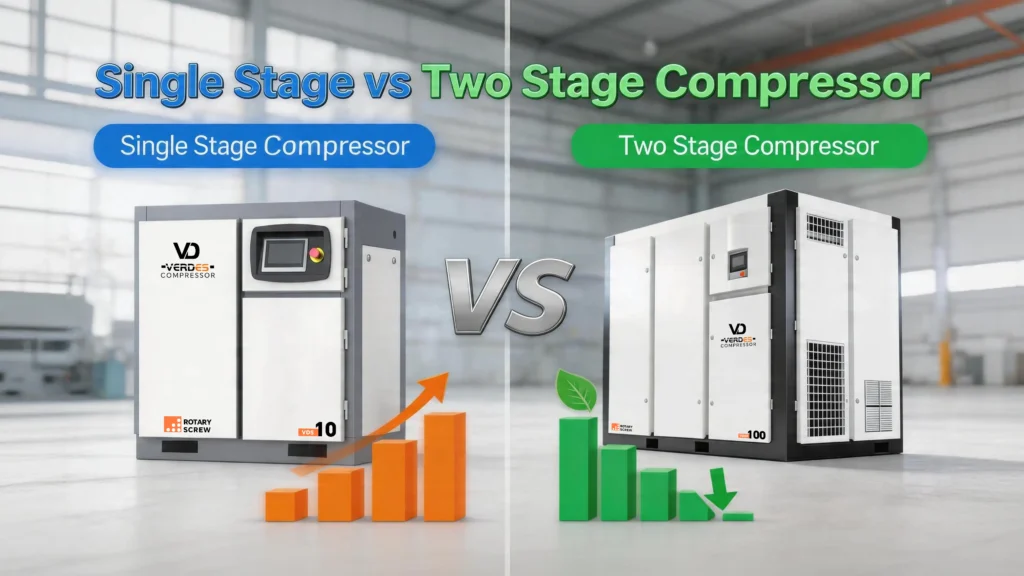 Single Stage vs Two Stage Screw Air Compressor